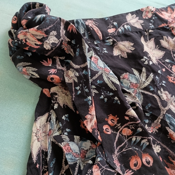 Adriana Degreas Black Floral Silk Midi Skirt - Picture 7 of 10